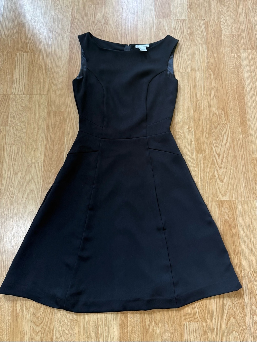 H&M Black Sleeveless A-Line Midi Dress - Size 4